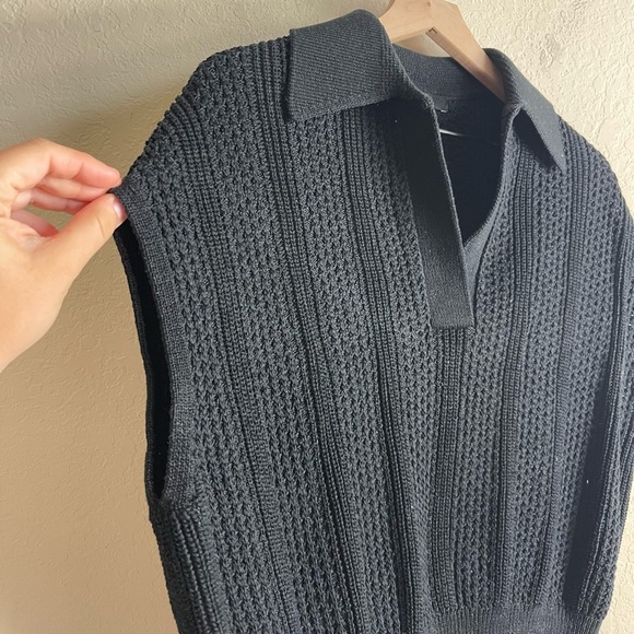 Banana Republic Janette Sweater Polo in Black Size Small - Picture 3 of 7